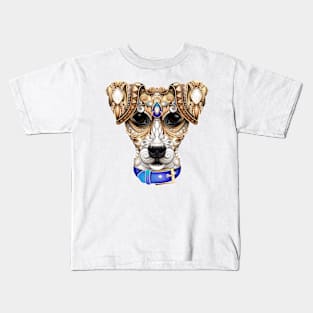 Ornate Decorative Dog, Human Best Friend Face Kids T-Shirt